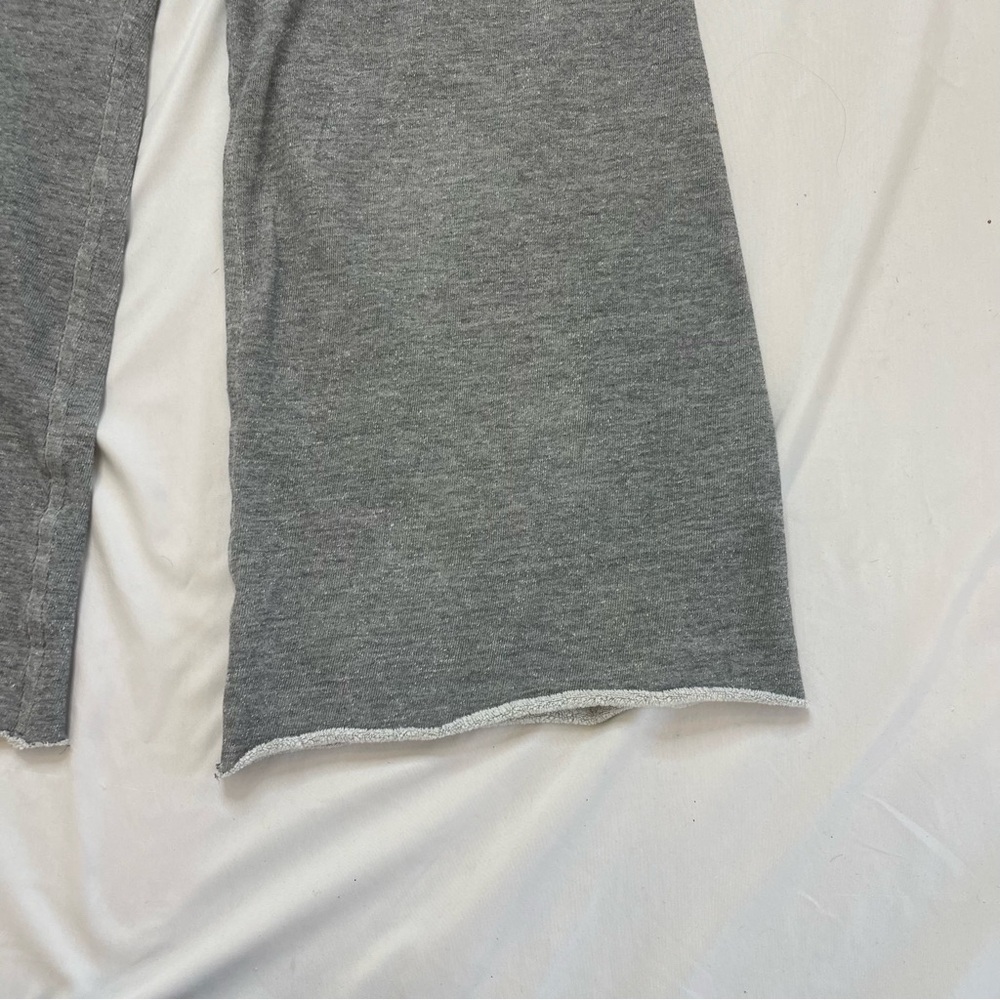 Nili Lotan Kiki Heather Grey Cropped Wide Leg French Terry Sweatpants Size Large - Picture 5 of 7